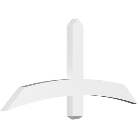 Ekena Millwork Bellingham Architectural Grade PVC Gable Bracket, 48"W x 22"H x 2"D x 4"F, 11/12 Pitch GBP048X22X0204BEL00